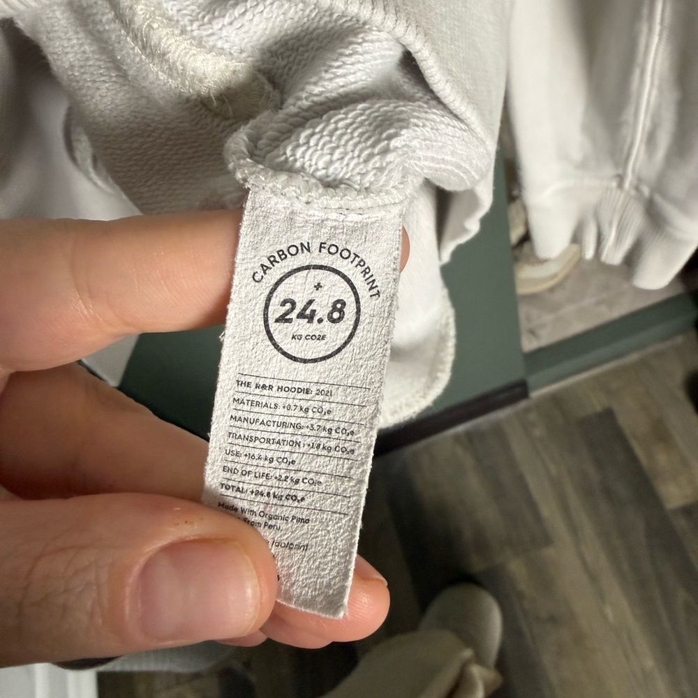 Allbirds R&R Hoodie Natural White Prima Organic Cotton Women Size L - Picture 8 of 8